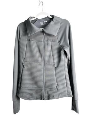 5.11 Tactical Womens Crystal Hybrid Full Zip Jacket Gray Thumbhole Athletic Sz M